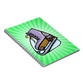 Neon Green Ice Schaats. Notitieboek (Rechterzijde)