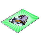 Neon Green Ice Schaats. Notitieboek (Linkerzijde)