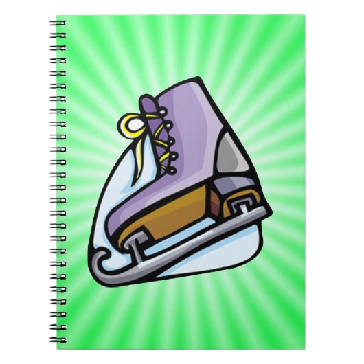 Neon Green Ice Schaats. Notitieboek (Voorkant)