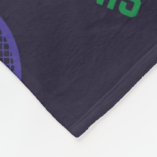 💚 Neon green Ik hou van tennis Fleece Deken (Hoek)