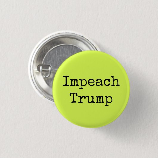 Neon Green "Impeach Trump" Ronde Button 3,2 Cm (Voorkant /achterkant)