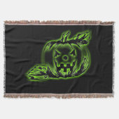 Neon Green Jack O Lantern Deken (Voorkant)