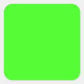 Neon Green Large Vierkante Sticker (Voorkant)