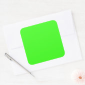 Neon Green Large Vierkante Sticker (Envelop)