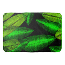 Neon Green Leaves Art. Badmat