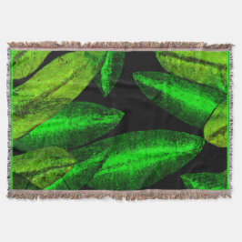 Neon Green Leaves Art. Deken