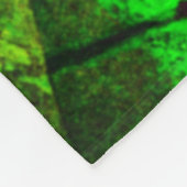 Neon Green Leaves Art. Fleece Deken (Hoek)