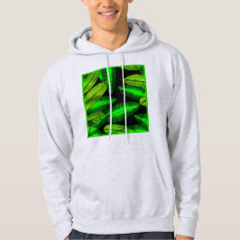 Neon Green Leaves Art. Hoodie