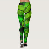 Neon Green Leaves Art. Leggings (Achterkant)