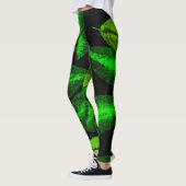 Neon Green Leaves Art. Leggings (Links)