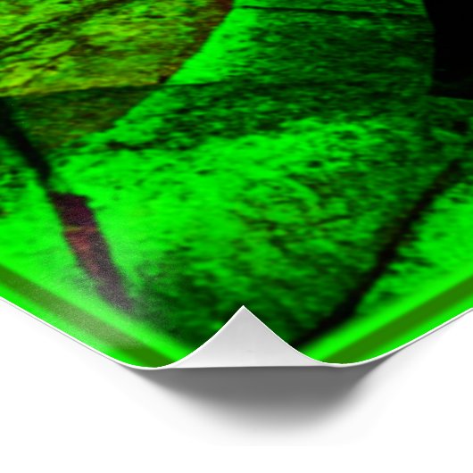 Neon Green Leaves Art. Perfect Poster (Hoek)