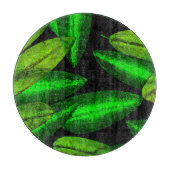 Neon Green Leaves Art. Snijplank (Voorkant)