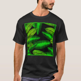 Neon Green Leaves Art. T-shirt