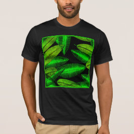 Neon Green Leaves Art. T-shirt