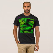 Neon Green Leaves Art. T-shirt (Voorkant volledig)
