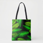 Neon Green Leaves Art. Tote Bag (Voorkant)