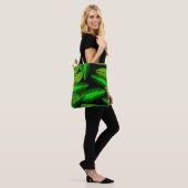 Neon Green Leaves Art. Tote Bag (Op model)