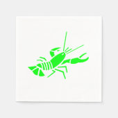 Neon green lobster, modern pret kust servet (Voorkant)