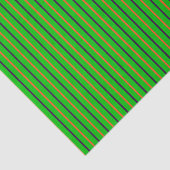 Neon Green met Oranje en Paarse strepen Tissuepapier (Detail)