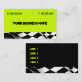 Neon Green met vlag Visitekaartje (Voorkant / Achterkant)