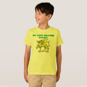 Neon Green MIJN EIGEN DRAGON ROCKS! Kind T-Shirt (Voorkant volledig)