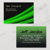 Neon Green Modern Visitekaartje (Voorkant / Achterkant)