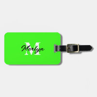 Neon Green Monogram Initiaal Aangepaste naam helde