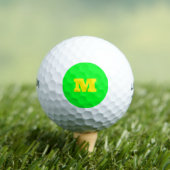 Neon Green Monogrammed Trendy Golfer Bright Golfballen (Insitu Shirt)