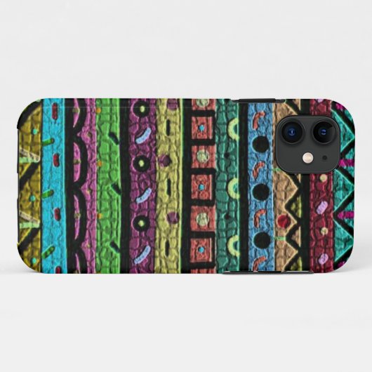 Neon Green Mosaic Case-Mate iPhone Case (Achterkant (horizontaal))