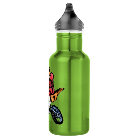 Neon Green Motocross Waterfles (Rechts)