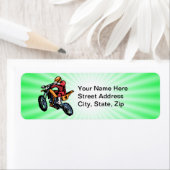 Neon Green Motorcross Etiket (Insitu)