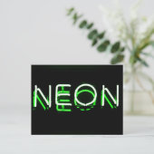 NEON - Green Neon Sign Briefkaart (Staand voorkant)