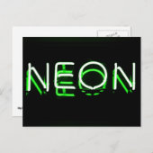 NEON - Green Neon Sign Briefkaart (Voorkant / Achterkant)