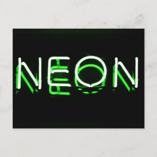 NEON - Green Neon Sign Briefkaart
