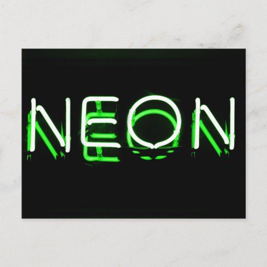 NEON - Green Neon Sign Briefkaart (Voorkant)