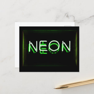 NEON - Green Neon Sign Briefkaart