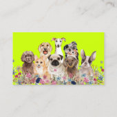 Neon Green Online Hond Wandelen Service Boutique H Visitekaartje (Achterkant)