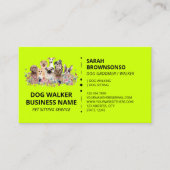 Neon Green Online Hond Wandelen Service Boutique H Visitekaartje (Voorkant)