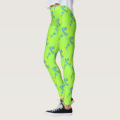 Neon Green Party Pet nieuwjaarsviering Leggings (Links)