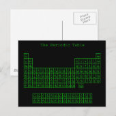 Neon Green Periodic Table Briefkaart (Voorkant / Achterkant)