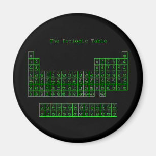 Neon Green Periodiek Tafel Magneet