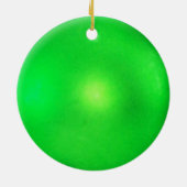 Neon Green Personalized Holiday Keramisch Ornament (Achterkant)
