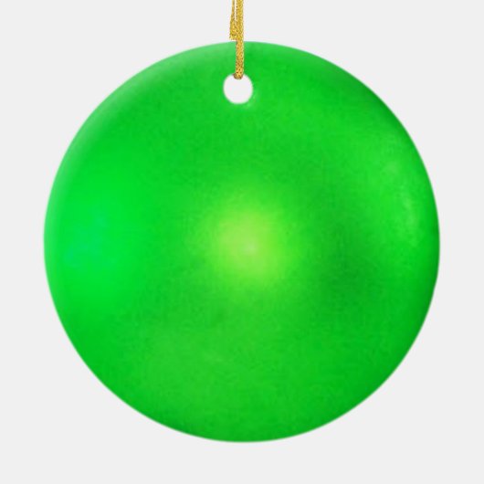 Neon Green Personalized Holiday Keramisch Ornament (Achterkant)