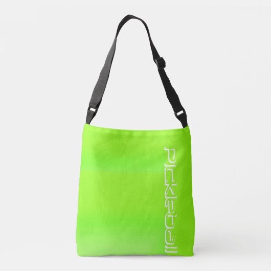 Neon Green Pickleball Logo Crossbody Tas (Achterkant)
