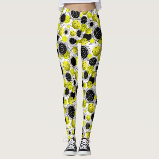 Neon Green Pickleballen - Leggings (Voorkant)