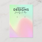 Neon Green Pink Rainbow Earring Display Kaart Visitekaartje (Voorkant)