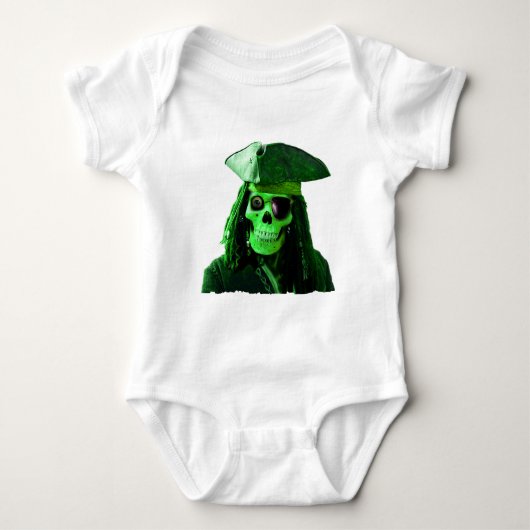 Neon Green Pirate met beha- & patch Romper (Voorkant)