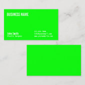 Neon Green Plastic chirurg Visitekaartje (Voorkant / Achterkant)