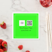 Neon Green QR Code Business Logo Minimalist Servet (Insitu)