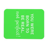 Neon Green Quote in wit Magneet (Horizontaal)